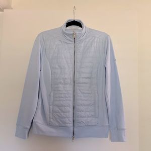 New nice baby blue light jacket.